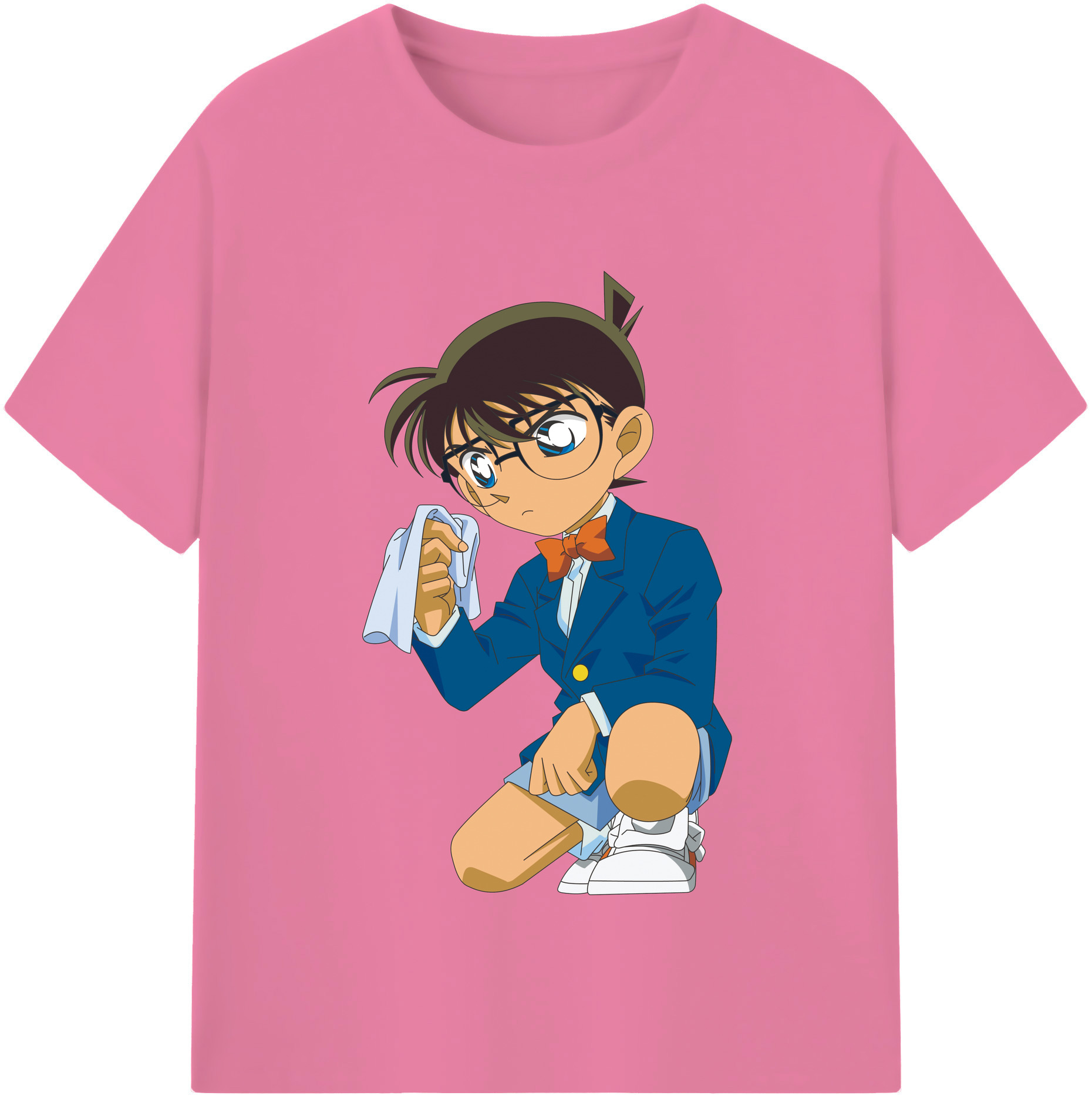 （画像用） 名探偵コナン 江戸川 コナン Detective Conan Conan Edogawa 綿100％半袖Tシャツ（フロントプリント）